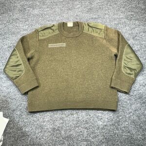 Vintage Saint James Sweater Mens Medium Green Wool French Military Commando 90s